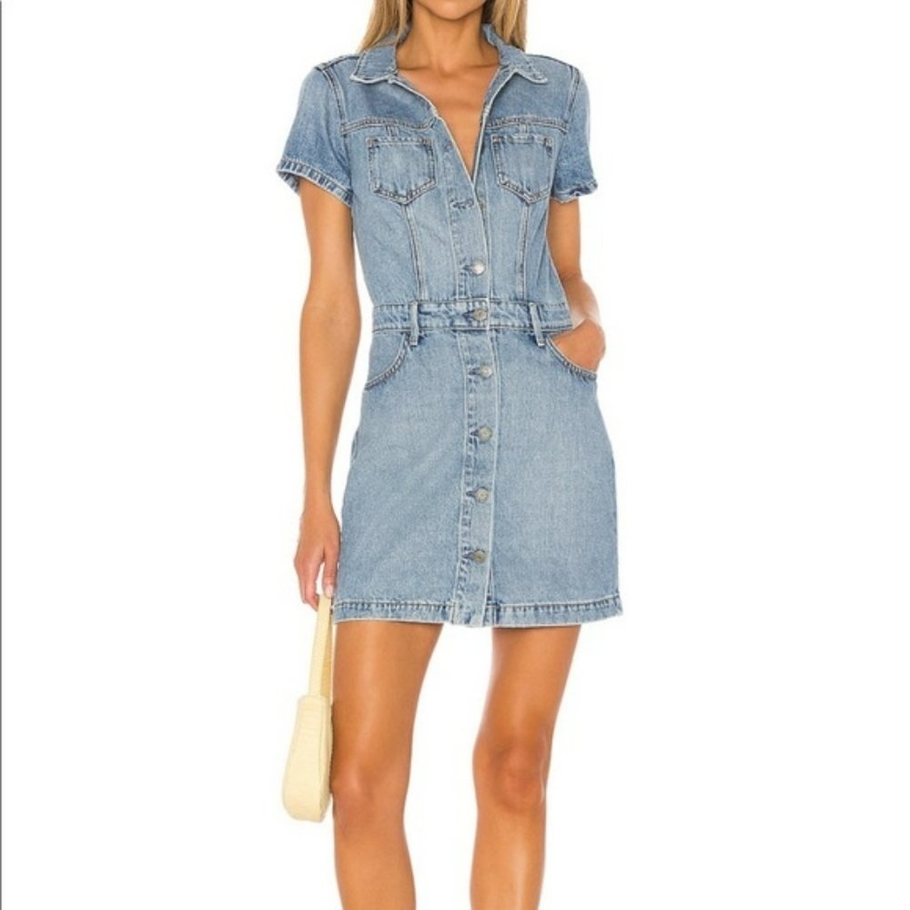 GRLFRND MACIE Jean Mini Dress